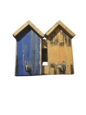 Really stic Blue and Yellow Beach House Wall Hook